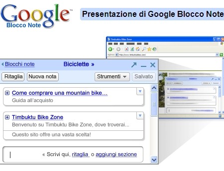 Blocco Note virtuale per prendere appunti sul web