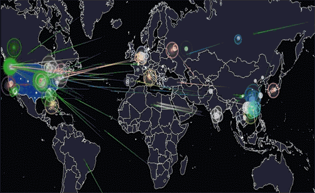 Hacking e Guerra Cibernetica: Mappa Attacchi in tempo reale