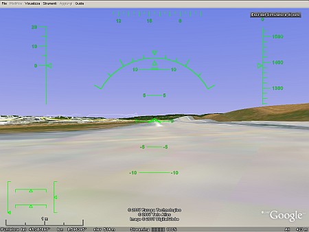 Istruzioni per pilotare il Simulatore di Volo di Google Earth
